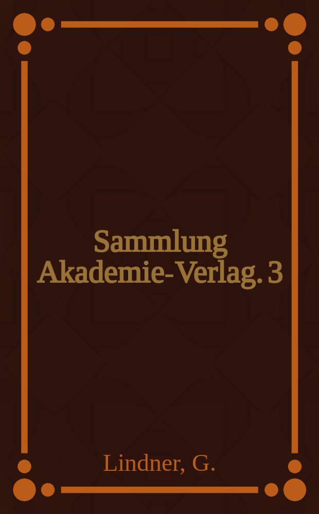 Sammlung Akademie-Verlag. 3 : Einführung in die experimentelle Phonetik
