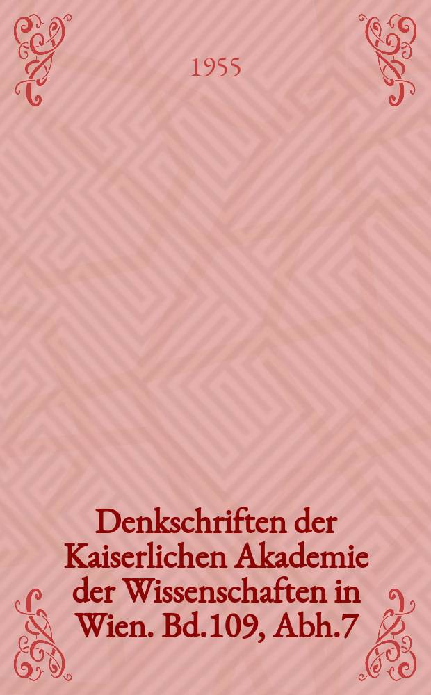 Denkschriften der Kaiserlichen Akademie der Wissenschaften in Wien. Bd.109, Abh.7 : Die tertiären Würmer Österreichs