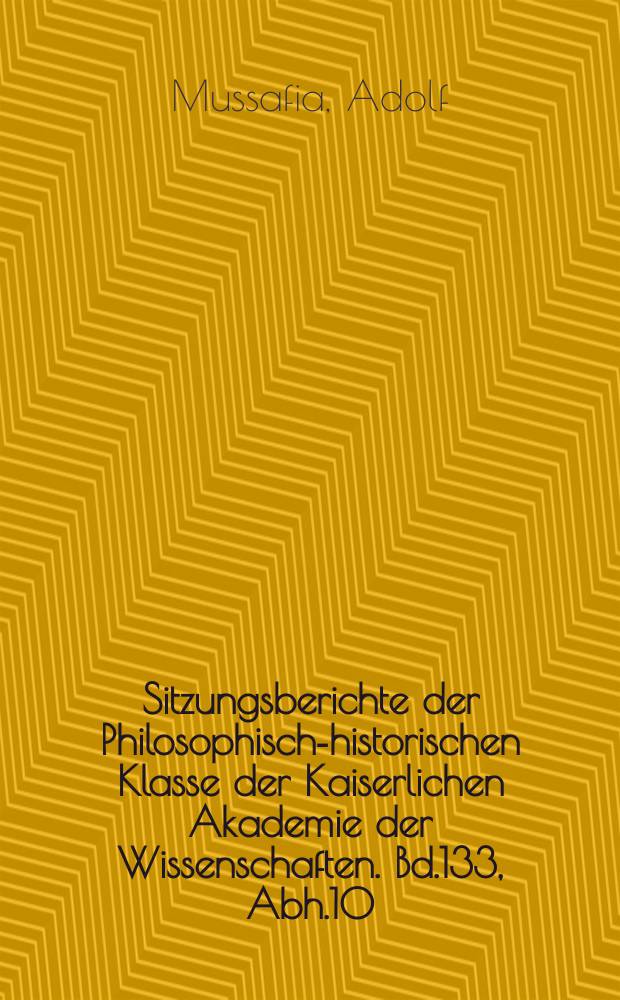 Sitzungsberichte der Philosophisch-historischen Klasse der Kaiserlichen Akademie der Wissenschaften. Bd.133, Abh.10 : Sull'antica metrica portoghesa
