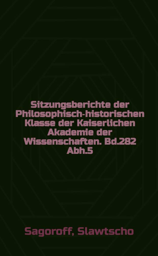 Sitzungsberichte der Philosophisch-historischen Klasse der Kaiserlichen Akademie der Wissenschaften. Bd.282 Abh.5 : Wissenschaft und Statistik