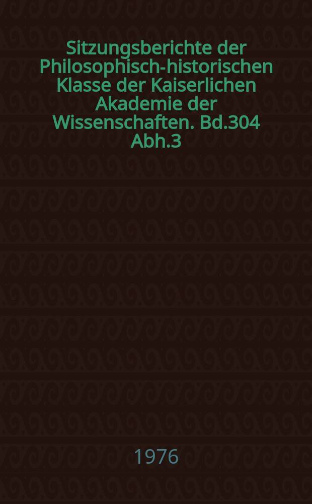 Sitzungsberichte der Philosophisch-historischen Klasse der Kaiserlichen Akademie der Wissenschaften. Bd.304 Abh.3 : Simulationsanalysen zur österreichischen Pensionsdynamik