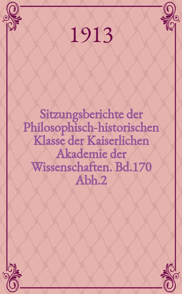 Sitzungsberichte der Philosophisch-historischen Klasse der Kaiserlichen Akademie der Wissenschaften. Bd.170 Abh.2 : Proben schwedischer Sprache und Mundart