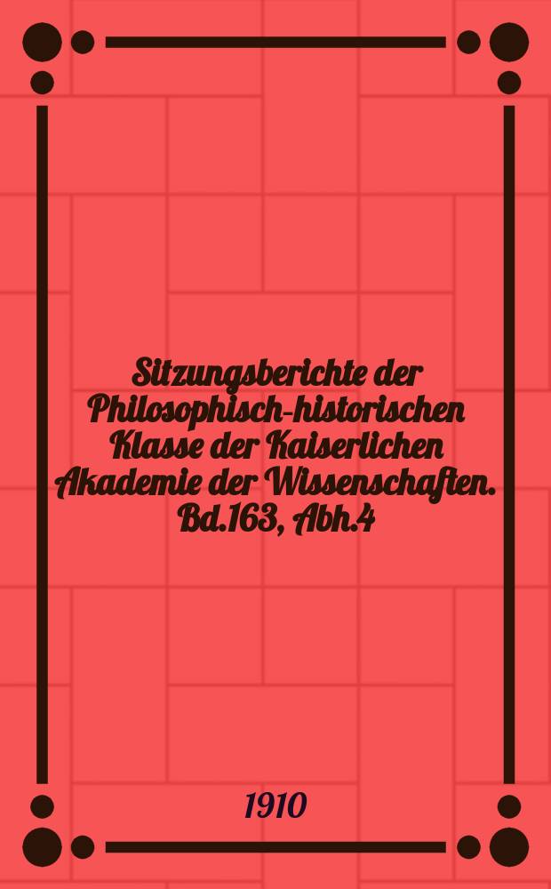 Sitzungsberichte der Philosophisch-historischen Klasse der Kaiserlichen Akademie der Wissenschaften. Bd.163, Abh.4 : Der Denar der Lex Salica