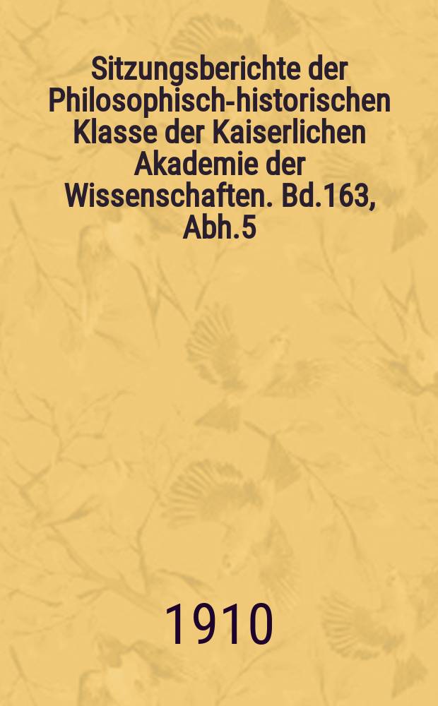 Sitzungsberichte der Philosophisch-historischen Klasse der Kaiserlichen Akademie der Wissenschaften. Bd.163, Abh.5 : Die syrischen Rechtsbücher und das mosaisch-talmudische Recht