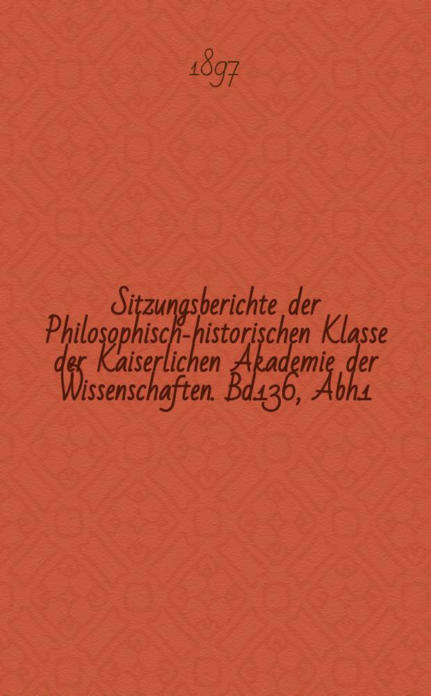 Sitzungsberichte der Philosophisch-historischen Klasse der Kaiserlichen Akademie der Wissenschaften. Bd.136, Abh.1 : Studien zur Kirchenpolitik Englands im 14. Jahrhundert