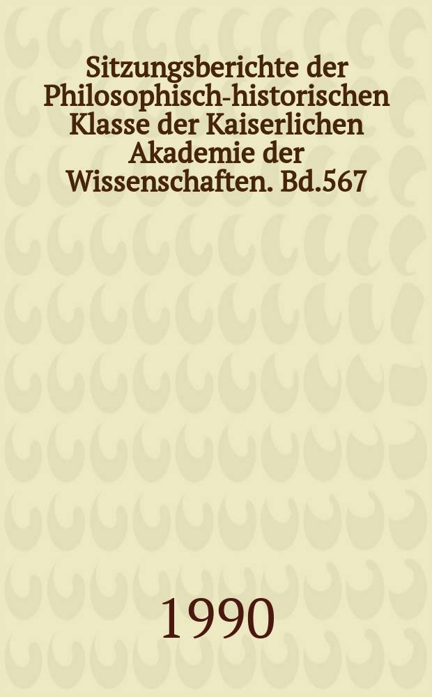 Sitzungsberichte der Philosophisch-historischen Klasse der Kaiserlichen Akademie der Wissenschaften. Bd.567 : Sententiae Syriacae