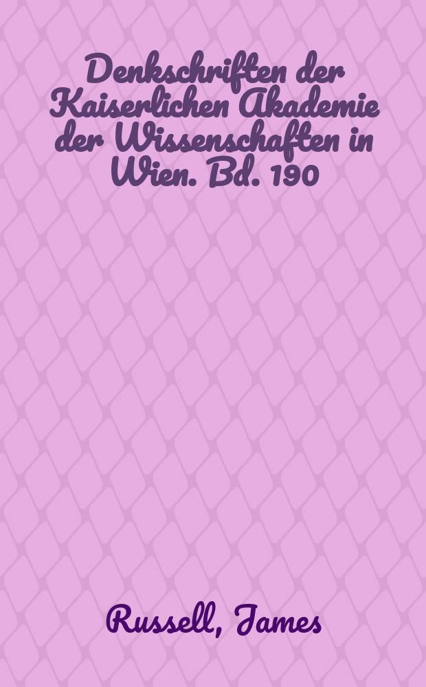 Denkschriften der Kaiserlichen Akademie der Wissenschaften in Wien. Bd. 190 : The mosaic inscriptions of Anemurium