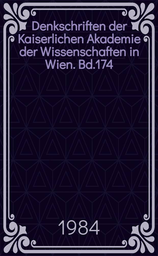 Denkschriften der Kaiserlichen Akademie der Wissenschaften in Wien. Bd.174 : Papsturkunden 896-1046