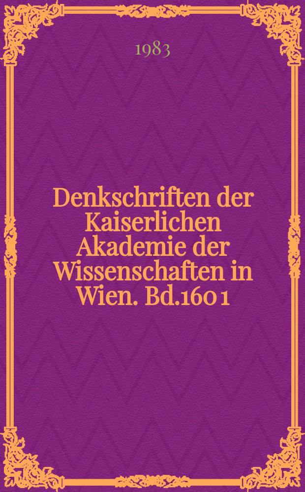 Denkschriften der Kaiserlichen Akademie der Wissenschaften in Wien. Bd.160 [1] : Flamische Schule