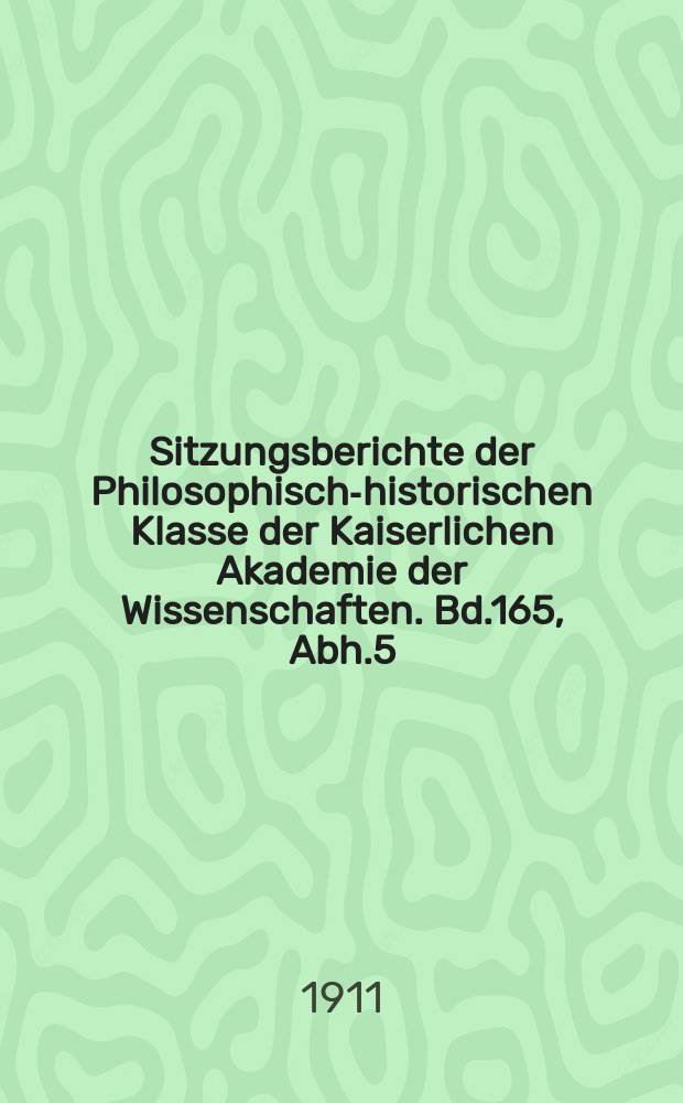 Sitzungsberichte der Philosophisch-historischen Klasse der Kaiserlichen Akademie der Wissenschaften. Bd.165, Abh.5 : Das Originalregister Gregors VII. im Vatikanischen Archiv (Reg. Vat. 2) nebst Beiträgen zur Kenntnis der Originalregister Innozenz’ III. und Honorius’ III. (Reg. Vat. 4-11)