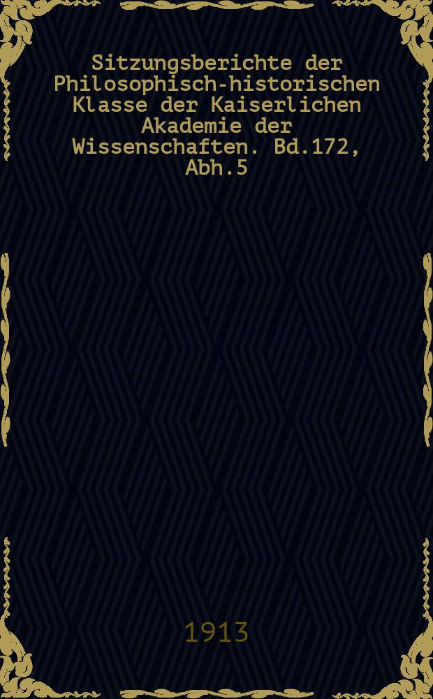 Sitzungsberichte der Philosophisch-historischen Klasse der Kaiserlichen Akademie der Wissenschaften. Bd.172, Abh.5 : Studien zur Laut- und Formenlehre der Mehri-Sprache in Südarabien