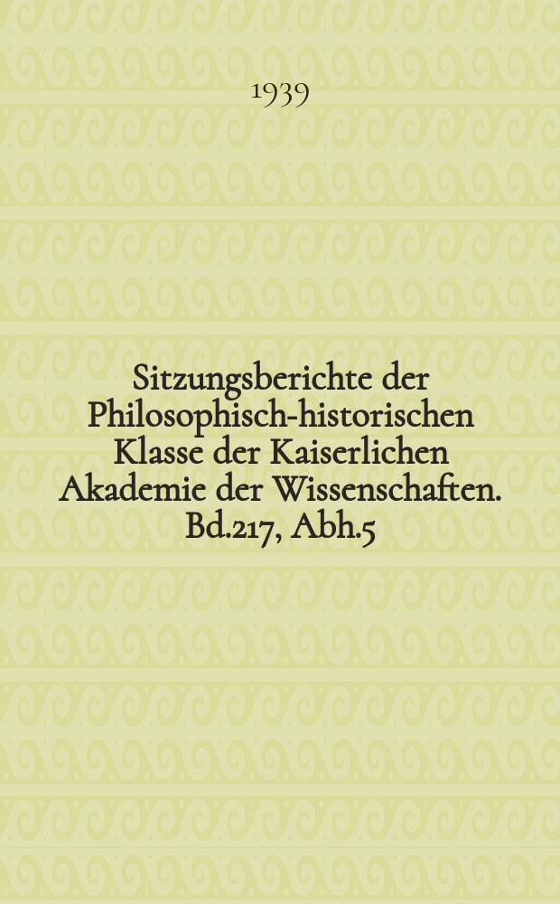 Sitzungsberichte der Philosophisch-historischen Klasse der Kaiserlichen Akademie der Wissenschaften. Bd.217, Abh.5 : Attische Urkunden