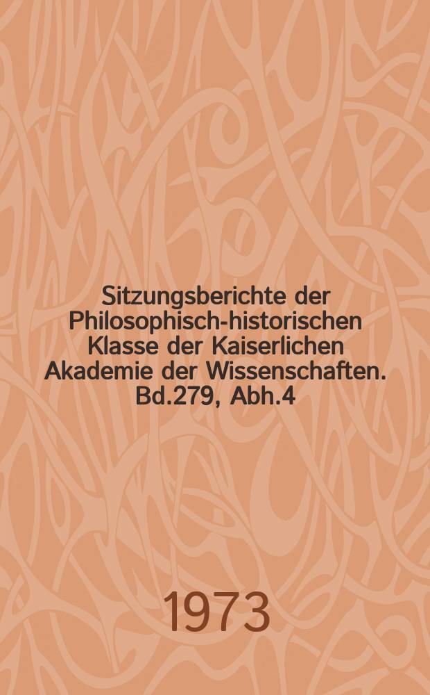 Sitzungsberichte der Philosophisch-historischen Klasse der Kaiserlichen Akademie der Wissenschaften. Bd.279, Abh.4 : Renners Beitrag zur Lösung nationaler Konflikte im Lichte nationaler Probleme der Gegenwart