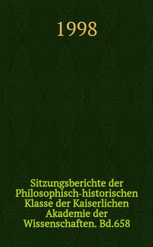 Sitzungsberichte der Philosophisch-historischen Klasse der Kaiserlichen Akademie der Wissenschaften. Bd.658 : Die Integration der Etrusker und das Weiterwirken etruskischen Kulturgutes im republikanischen und kaiserzeitlichen Rom
