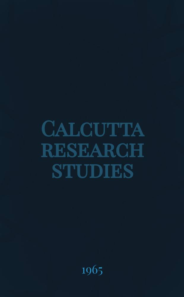 Calcutta research studies