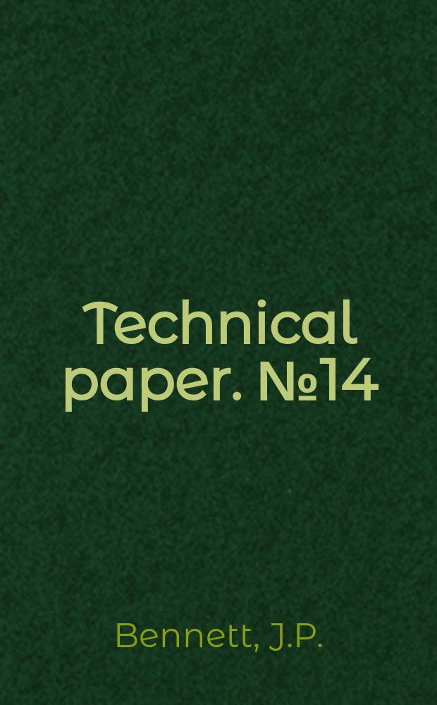 Technical paper. №14 : The respiration of potato tubers in relation to occurrence of blackheart