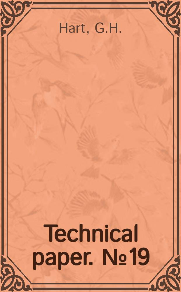Technical paper. №19 : The relation of the subcutaneous administration of living bacterium abortum to the immunity and carrier problem of bovine infections abortion