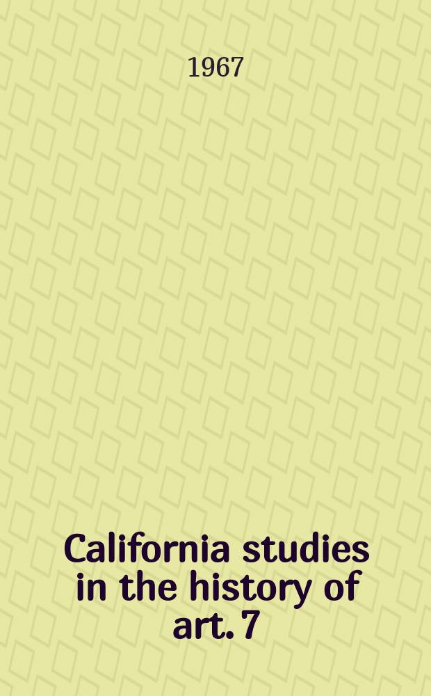 California studies in the history of art. 7 : George Caleb Bingham