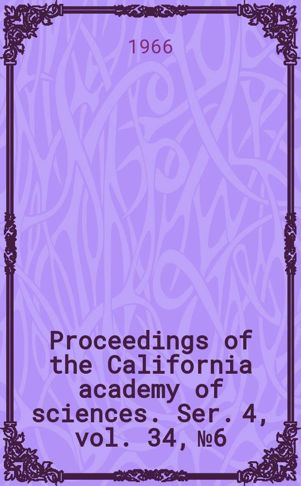 Proceedings of the California academy of sciences. Ser. 4, vol. 34, № 6 : The marine iguana of the Galapagos Islands ...