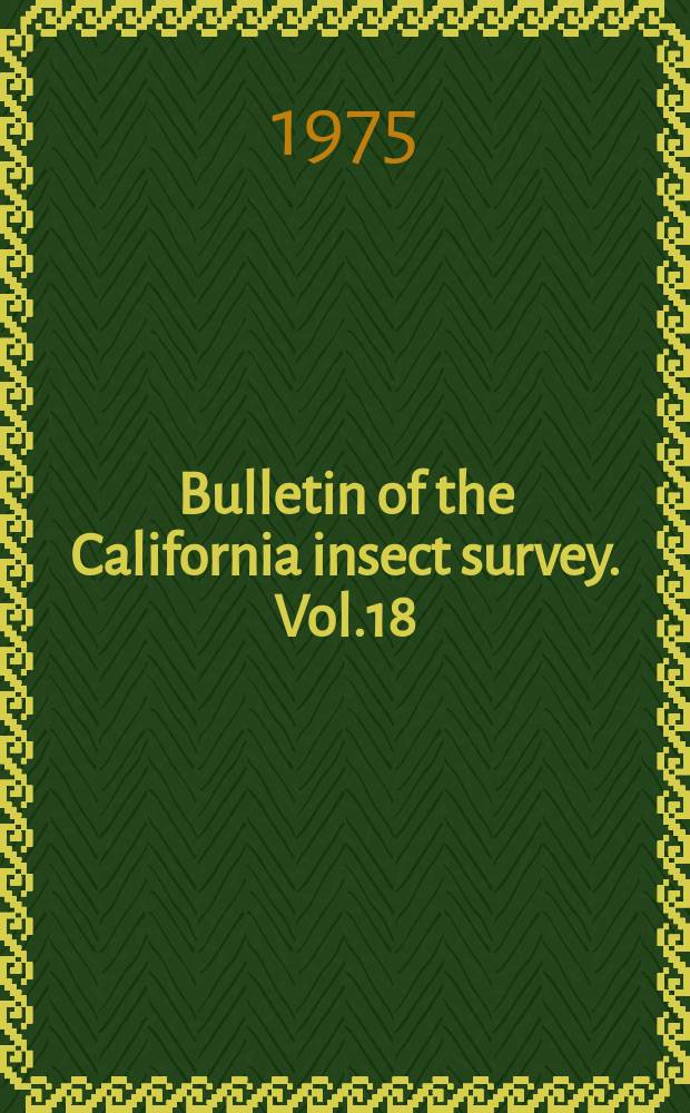 Bulletin of the California insect survey. Vol.18 : The Muscidae of California