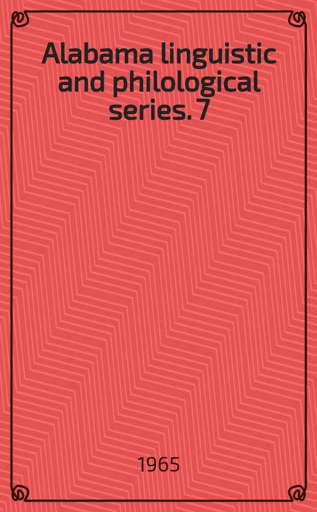 Alabama linguistic and philological series. 7 : The tongue of the Tirilones