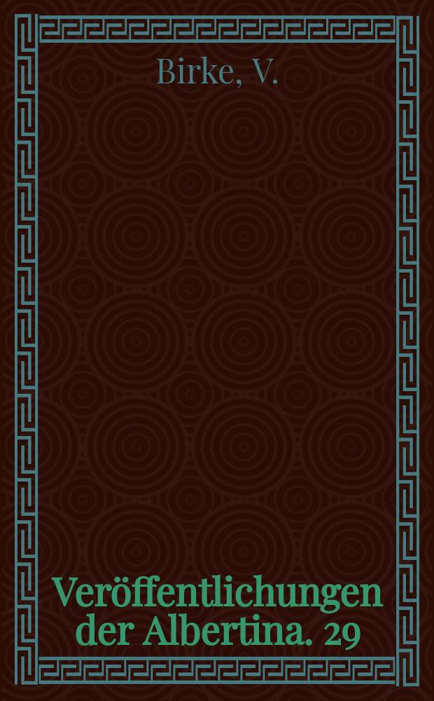 Veröffentlichungen der Albertina. 29 : Die italienischen Zeichnungen...