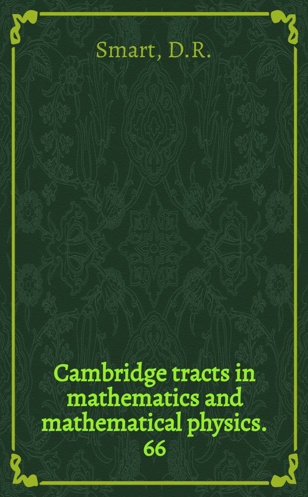 Cambridge tracts in mathematics and mathematical physics. 66 : Fixed point theorems