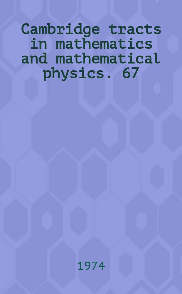 Cambridge tracts in mathematics and mathematical physics. 67 : Algebraic graph theory