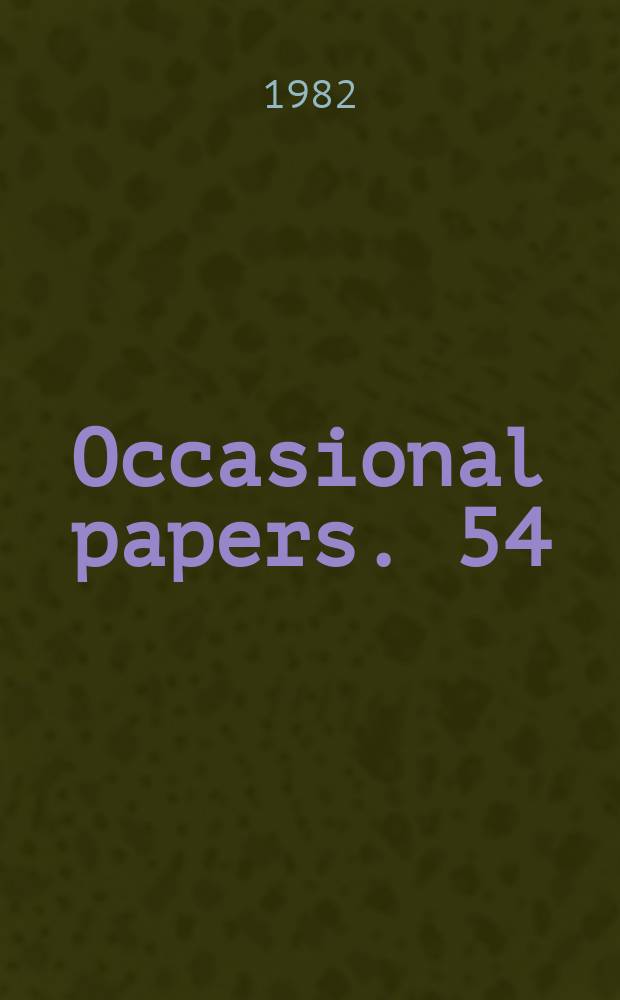 Occasional papers. 54 : Labour market structure, industrial organisation and low pay