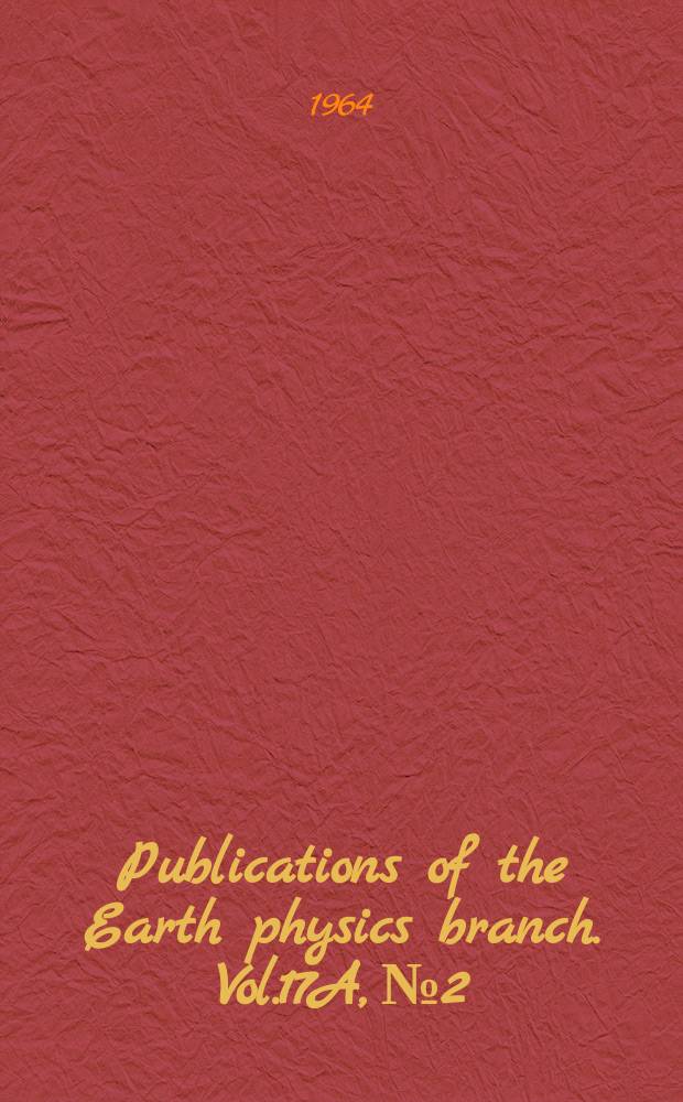 Publications of the Earth physics branch. Vol.17A, №2 : Record of observation at Meanook Magnetic observatory 1940 - 1941