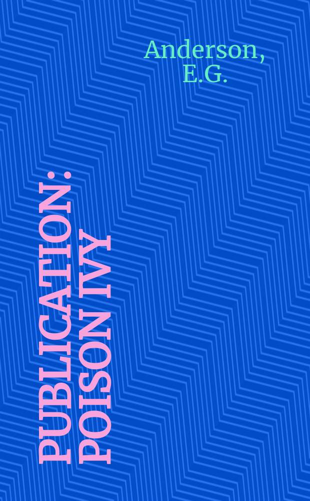 Publication : Poison ivy