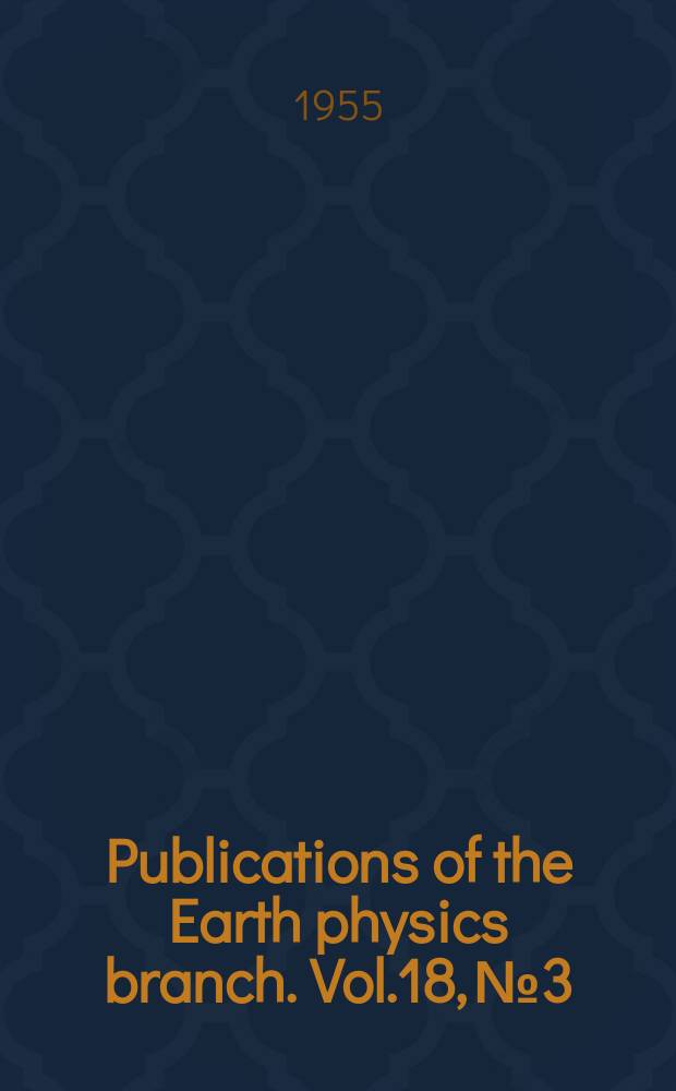 Publications of the Earth physics branch. Vol.18, №3 : Canadian West Coast earthquake, 1954