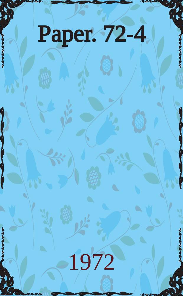 Paper. 72-4