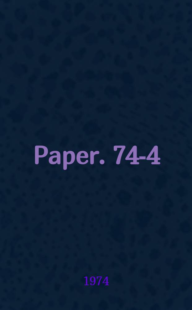 Paper. 74-4
