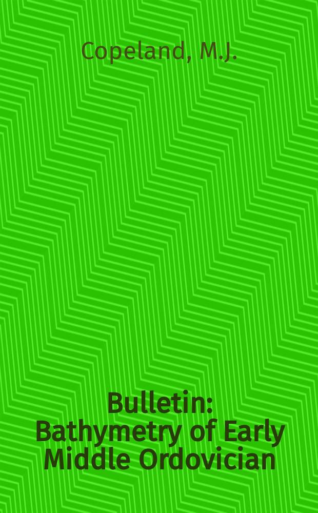 Bulletin : Bathymetry of Early Middle Ordovician (Chazy) ostracodes ...