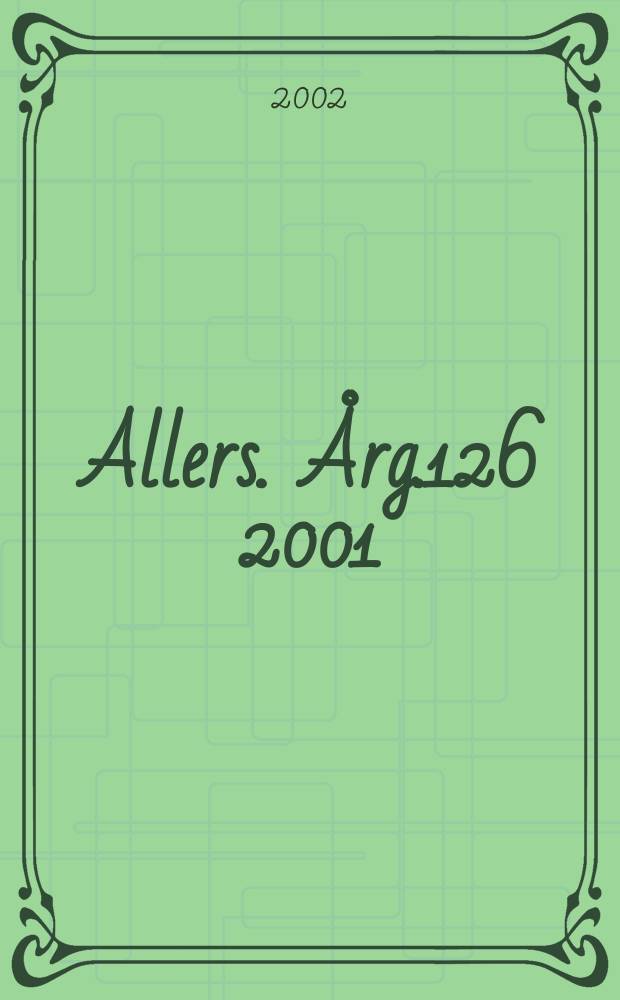 Allers. &Aring;rg.126 2001/2002, №32