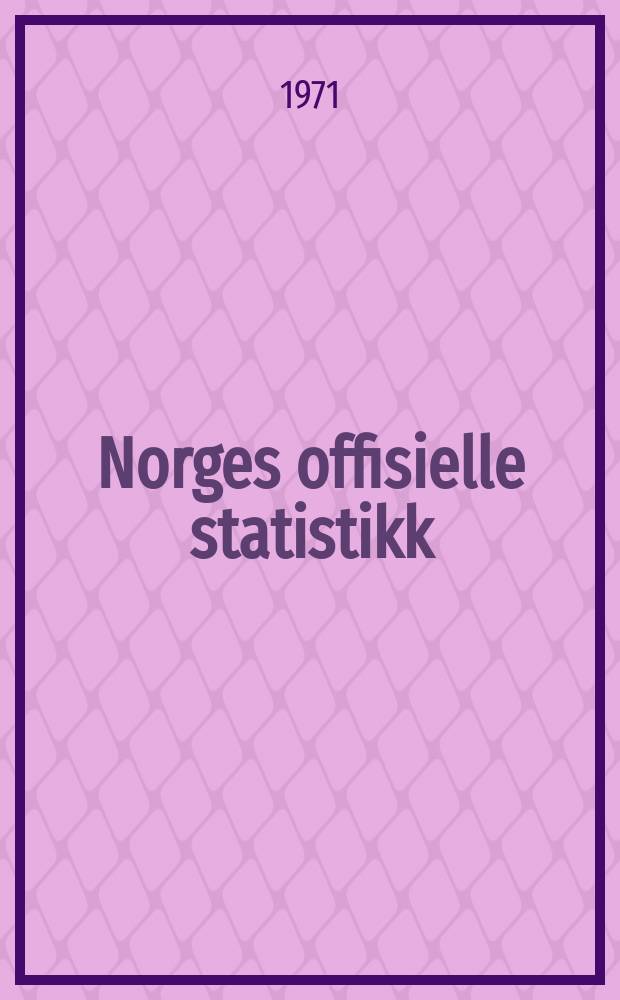 Norges offisielle statistikk : 431