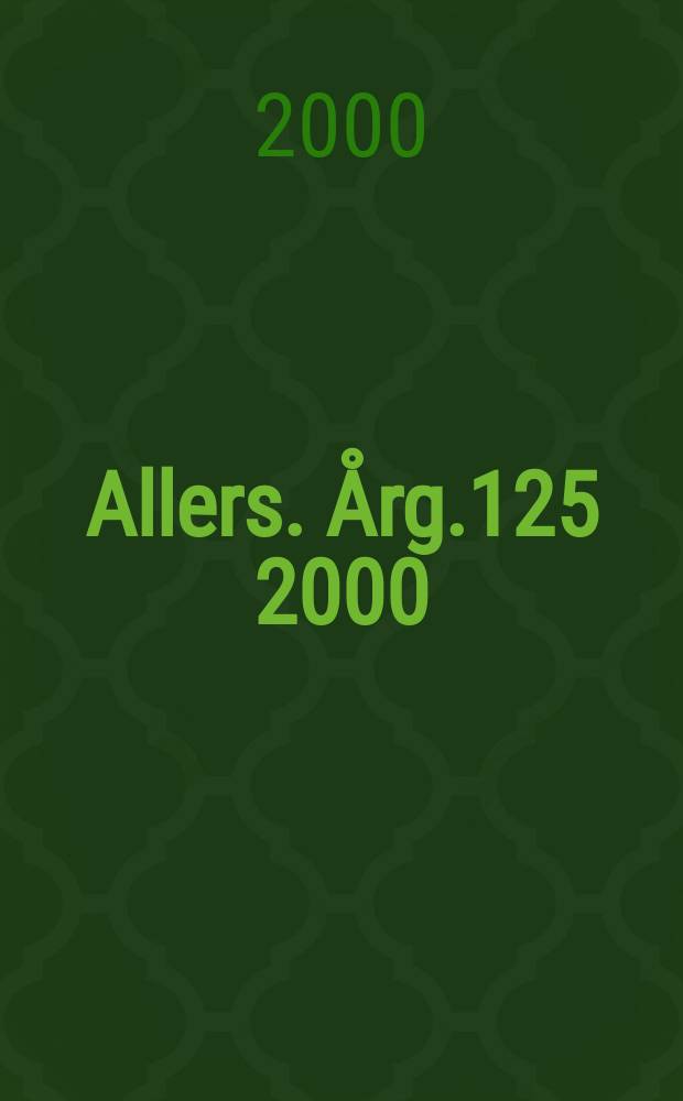 Allers. Årg.125 2000/2001, №1