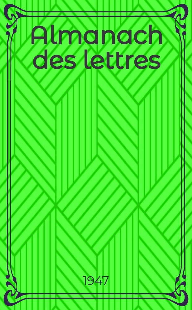 Almanach des lettres