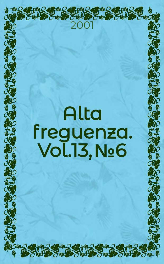 Alta freguenza. Vol.13, №6