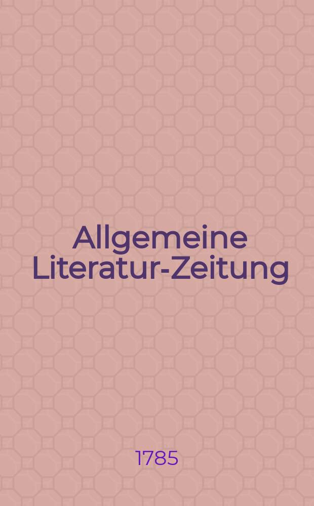 Allgemeine Literatur-Zeitung
