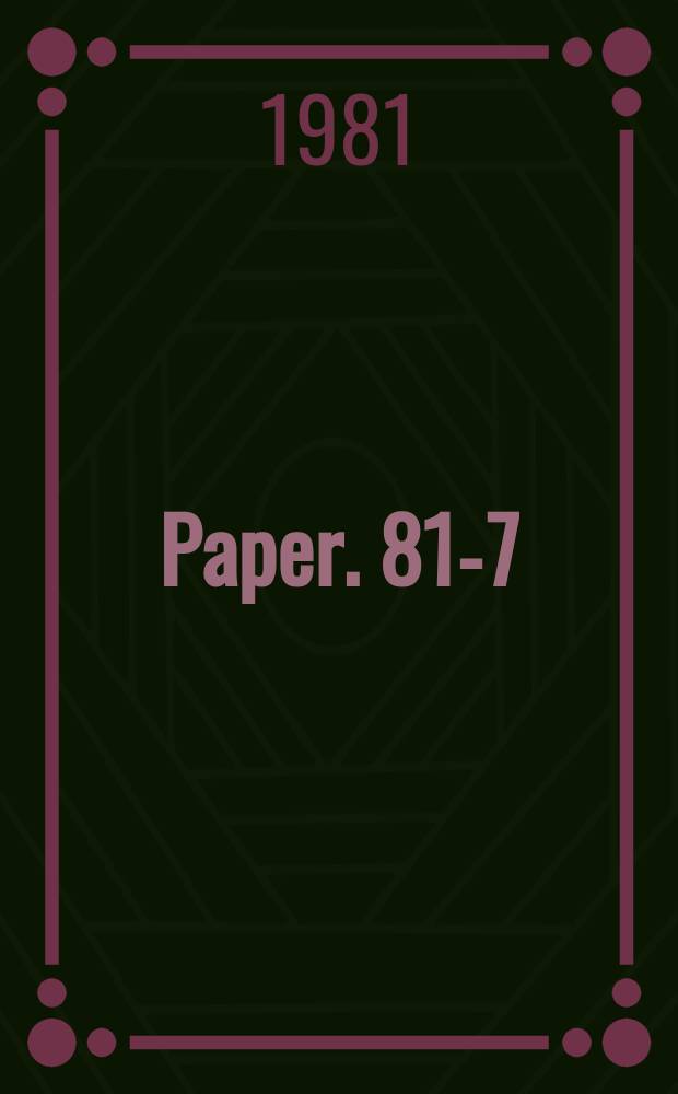 Paper. 81-7