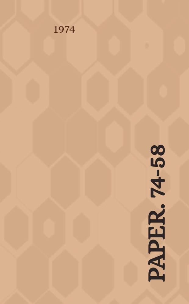 Paper. 74-58