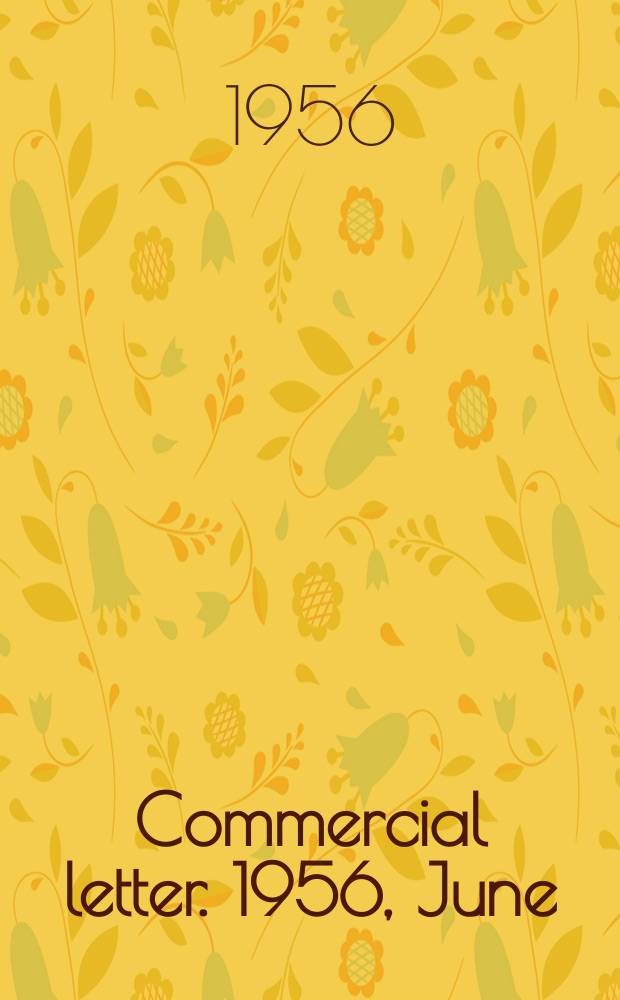 Commercial letter. 1956, June