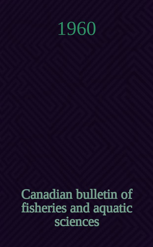 Canadian bulletin of fisheries and aquatic sciences : Formerly Bulletin of the Fisheries research board of Canada. №125 : A manual of sea water analysis