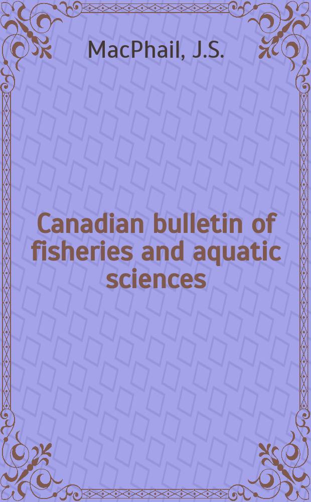 Canadian bulletin of fisheries and aquatic sciences : Formerly Bulletin of the Fisheries research board of Canada. №128 : A hydraulic escalator shellfish harvester
