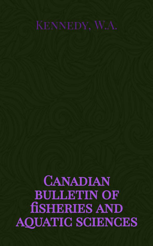 Canadian bulletin of fisheries and aquatic sciences : Formerly Bulletin of the Fisheries research board of Canada. №161 : Goldeye in Canada
