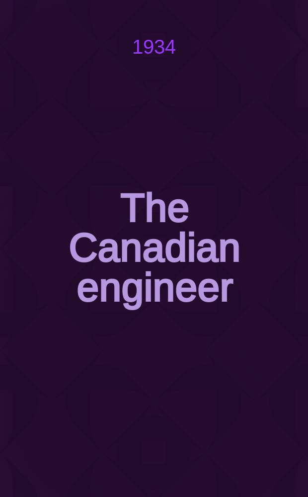 The Canadian engineer : A weekly paper for civil engineers and contractors Established 1893. Vol.66, №15 : (Water works directory and convention issue)