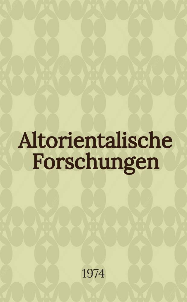 Altorientalische Forschungen