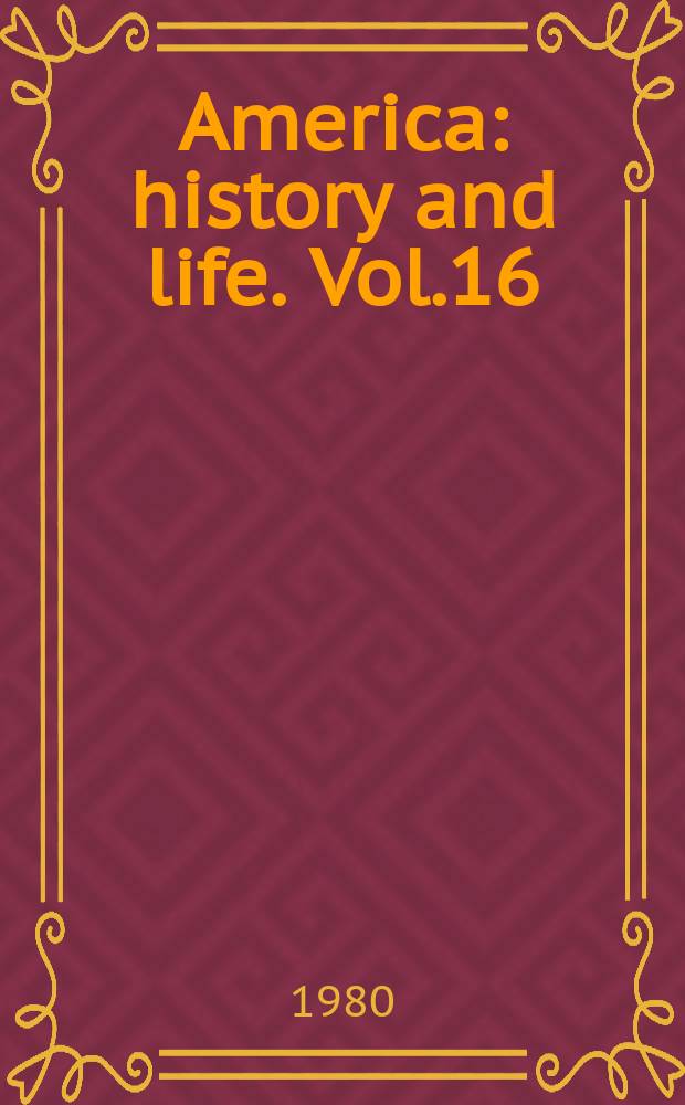 America: history and life. Vol.16 : 1979
